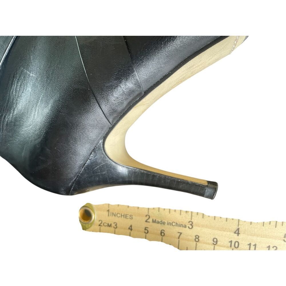 Coke Haan  Leather Stilleto mid ankle booties Black Size 6 B - Picture 4 of 15